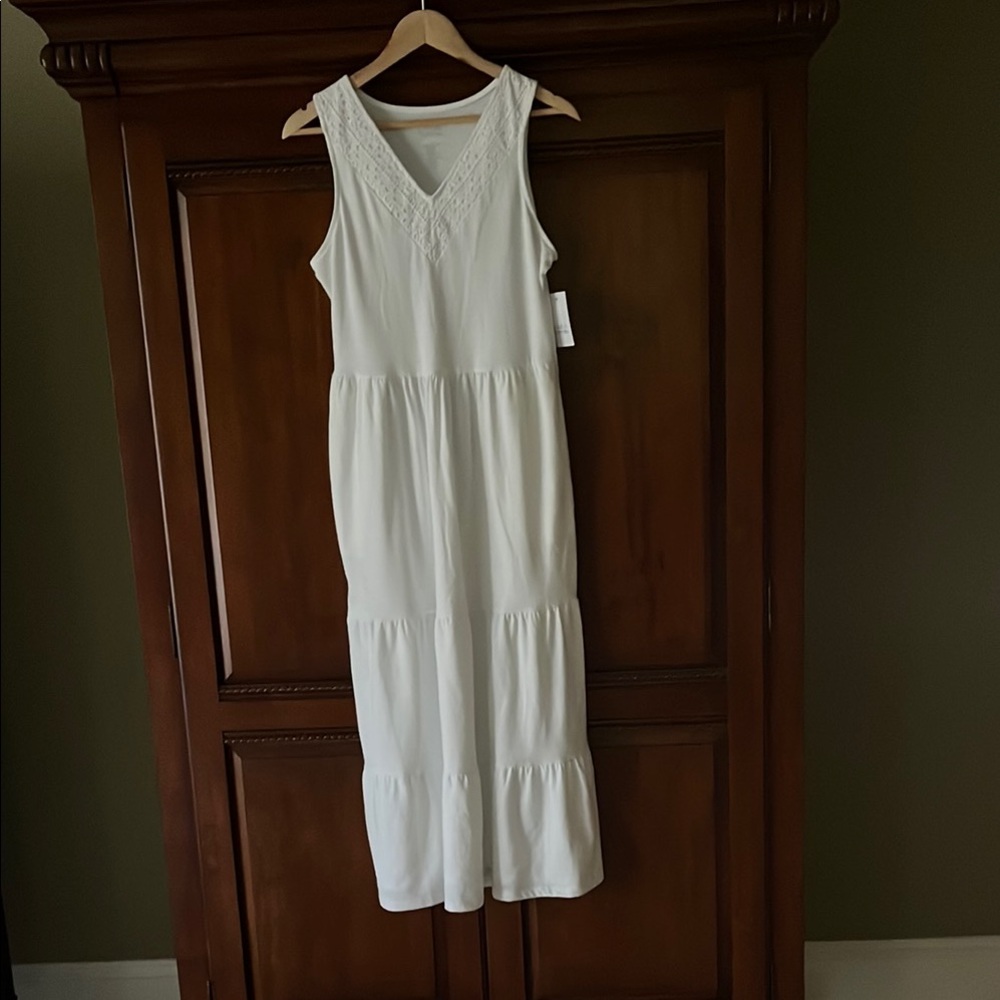 Croft & Barrow White Sleeveless Dress new with tags